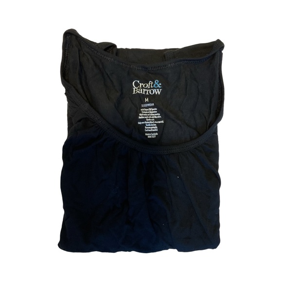 NWT | BLACK SLEEPWEAR BY CROFT & BARROW | SIZE M - Picture 2 of 9